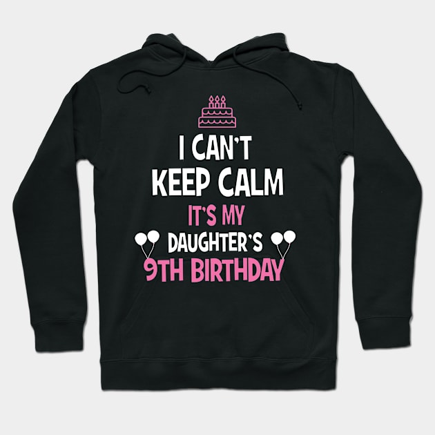 9th Birthday girl t-shirt 9 years old party gift Hoodie by Grabitees